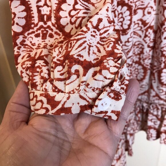 Altar’d State Womens Tunic Top Size S ? Pullover Boho Ruffle Hem‎ Relaxed Fit - Picture 6 of 9